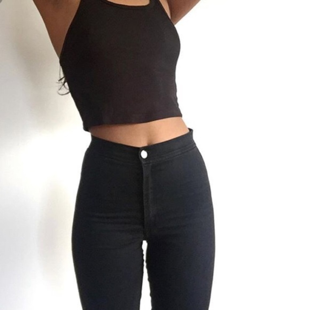 American Apparel High Waisted Black Jegging